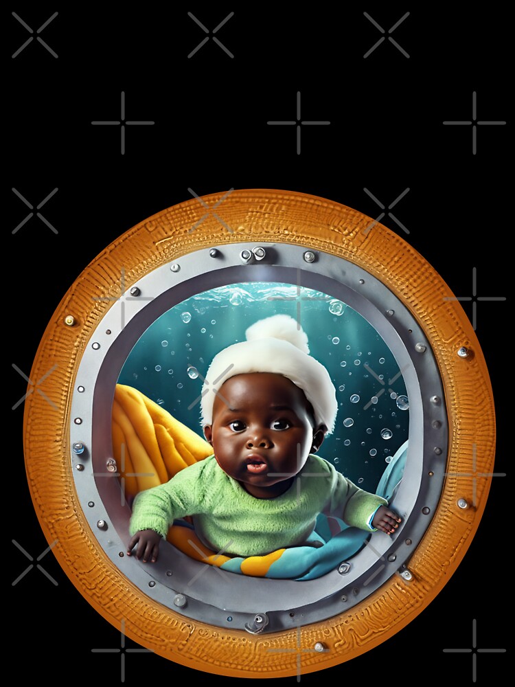 African American Baby on Board, Baby looking through window by SGillum