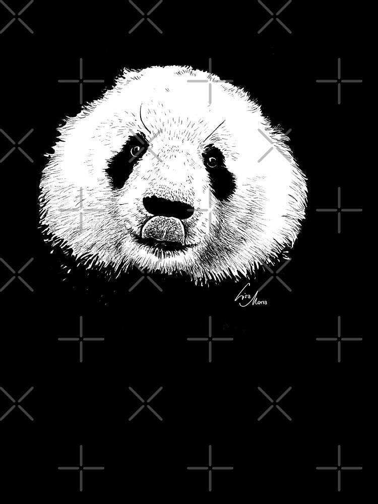 Panda Head Illustration by Lisa-Mona