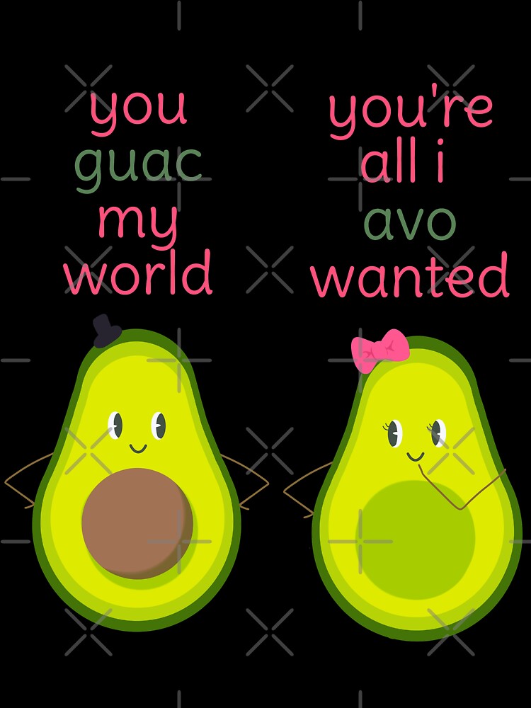 Avocado Pun Couple Love Shirt by ellione-loire