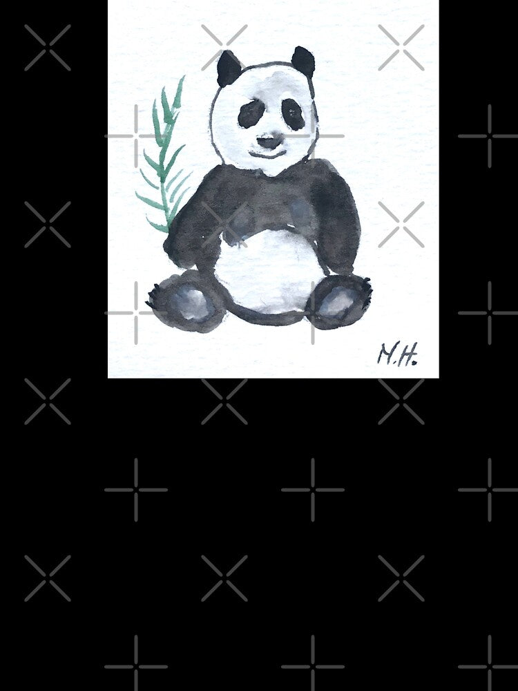 Panda animal watercolour painting by Monika Howarth