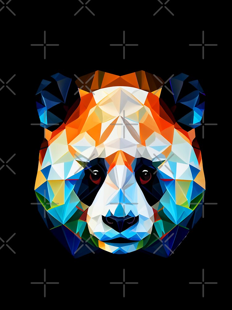 Geometric vector Panda face by Artistic Pandas