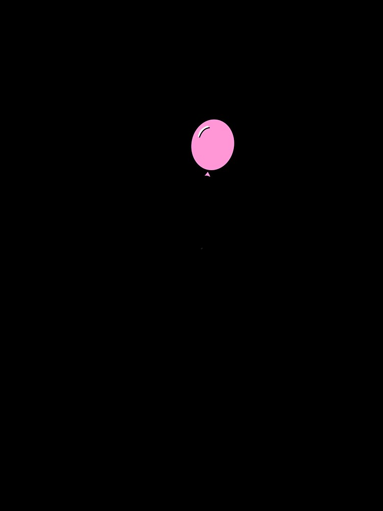 Stick Figure Holding Pink Balloon by ScribbleHaus