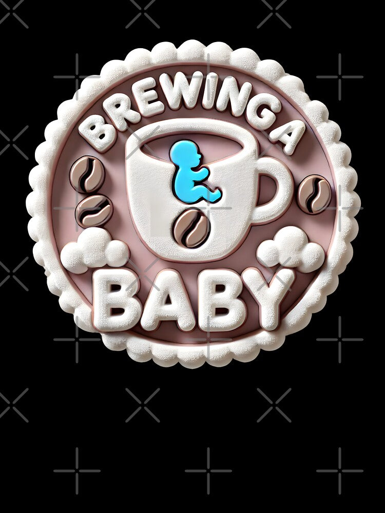 Brewing a Baby Announcement - Coffee Themed Baby Announcement by StyLeHi