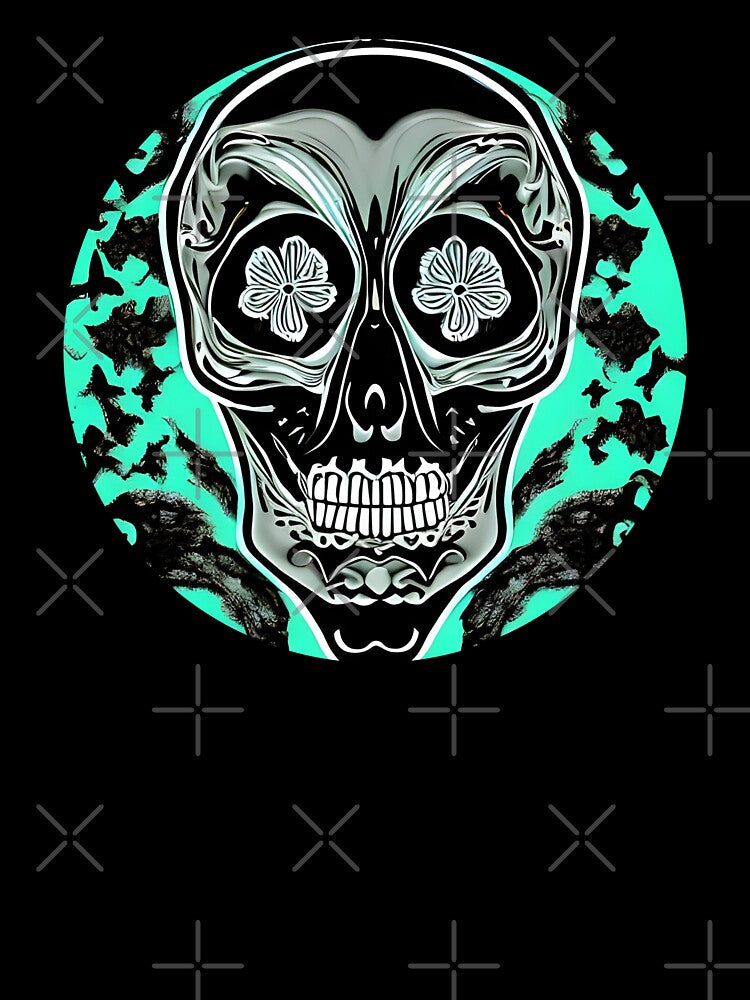 Aesthetic Halloween Spooky Skull Artwork by The Love Quill