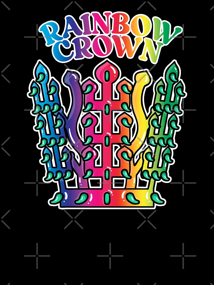 Hand Drawn Rainbow Crown Vivid Neon Aesthetic by lazypencil.art