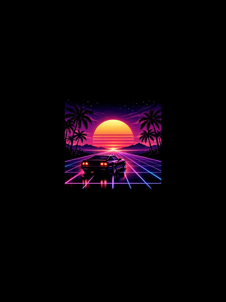 Retro Synthwave Sunset 80s - Neon Aesthetic by kairosartofficial