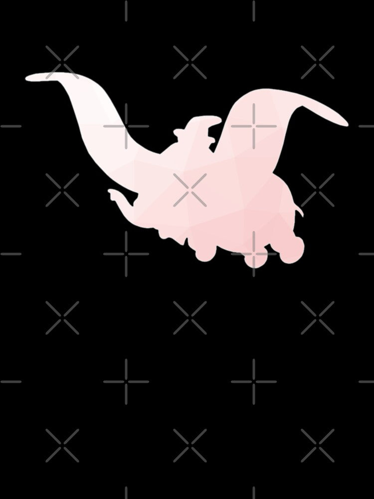 Geometric Dumbo Silhouette Millennial Pink by FandomTrading