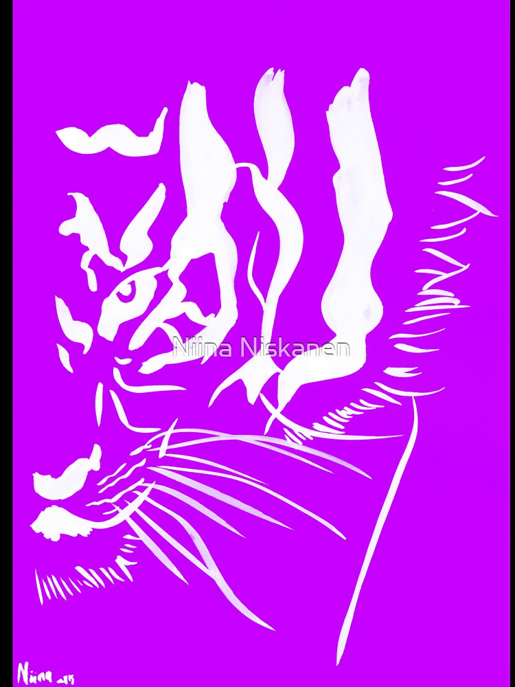Eye of the Tiger - Purple and White by Niina  Niskanen