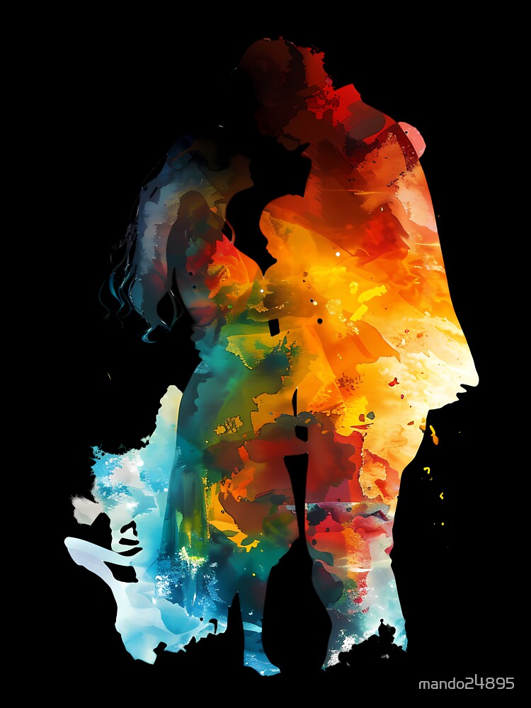 Happy family with beautiful colors by mando24895