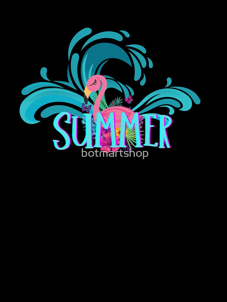 summer mode, summer with flamingo by botmartshop