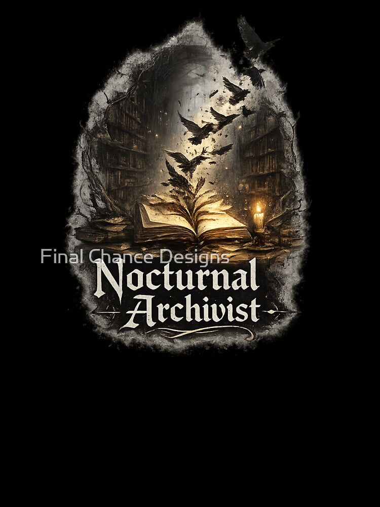 Nocturnal Archivist – Gothic Library Book Art – Book lover by Final Chance Designs⭐️⭐️⭐️⭐️⭐️