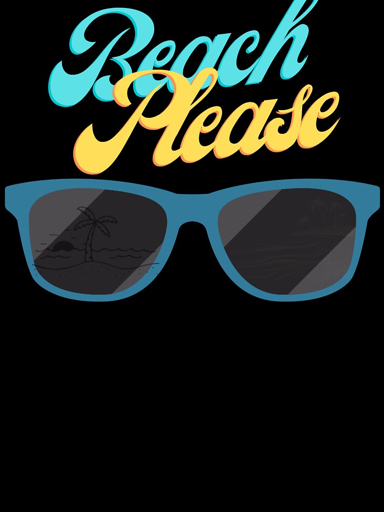 Beach Please Sunglasses with Ocean View in Lenses by BeachinArt