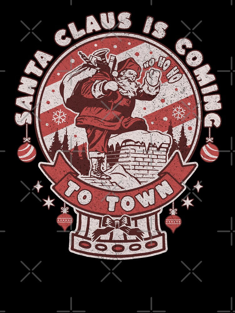 Retro Santa Snowglobe Santa Is Coming To Town by BeansHotTees
