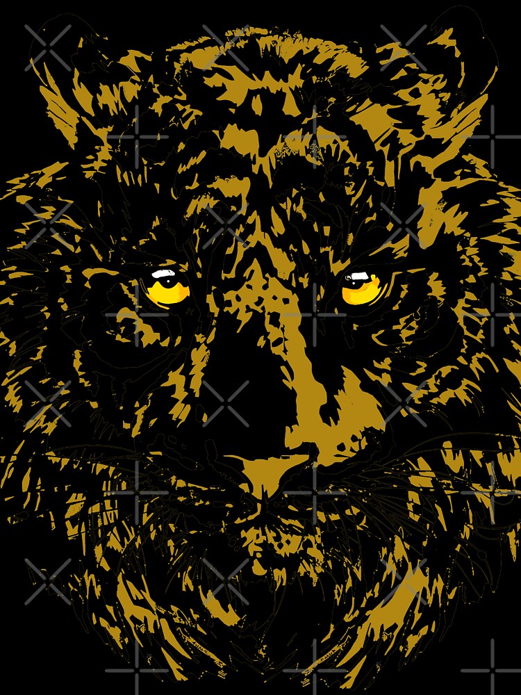 Beige Tiger Head T-Shirt - Tiger T-Shirt by BigWildKiwi