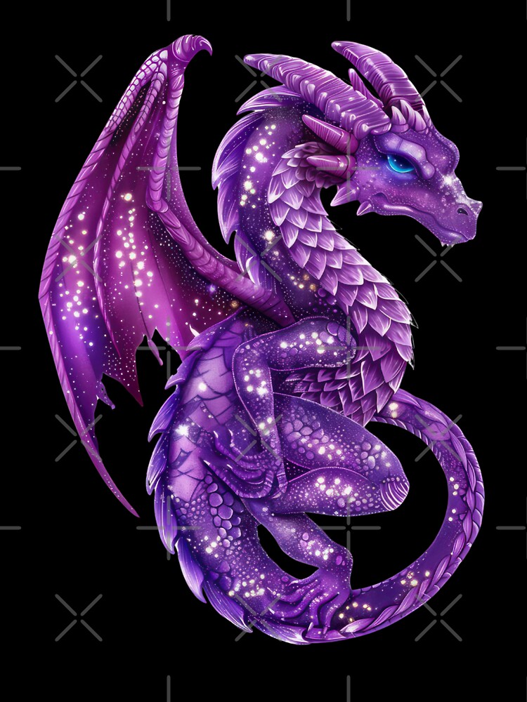 Purple sparkly dragon graphic by PrettyPinkSkies