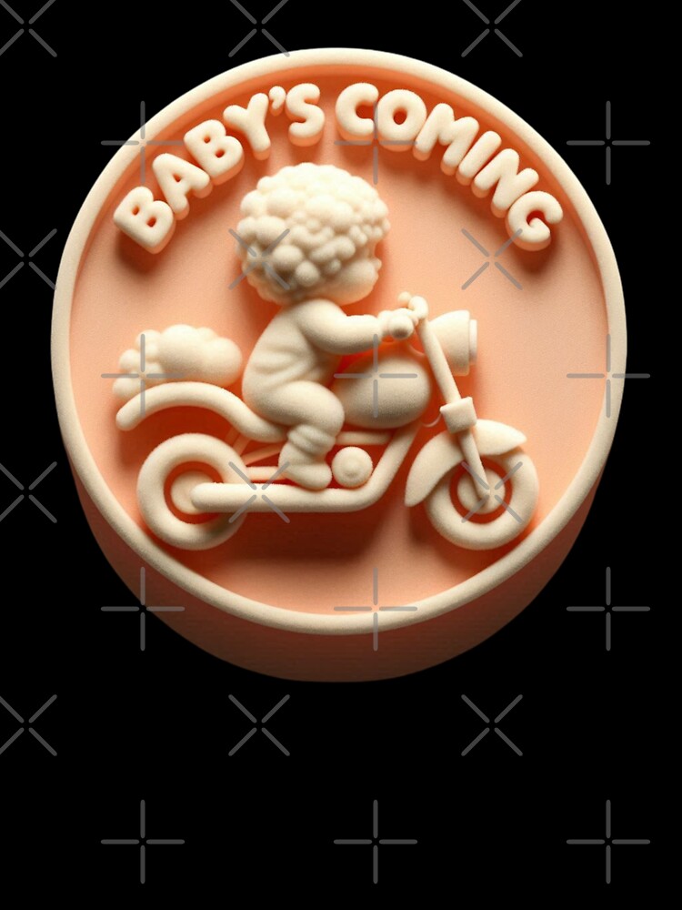 Baby's Coming Announcement - Adorable Bike Riding Themed Baby Announcement by StyLeHi