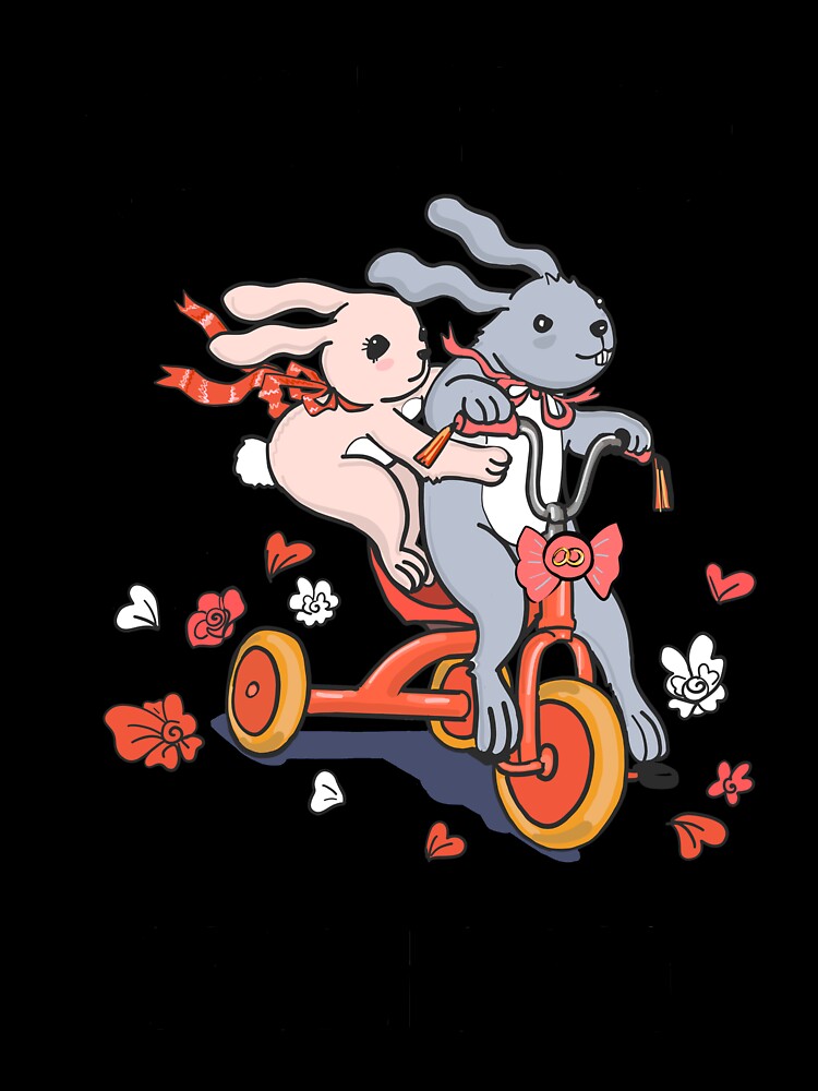 Just Married 37 Years Ago - 37th Anniversary Couple Bunnies Tee, Phone Cases And Other Gifts by MemWear