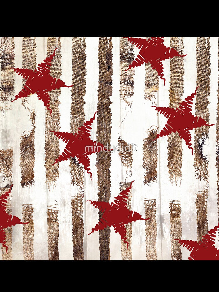 Rustic Holiday Snowflakes and Burlap by Sasha Art Gallery