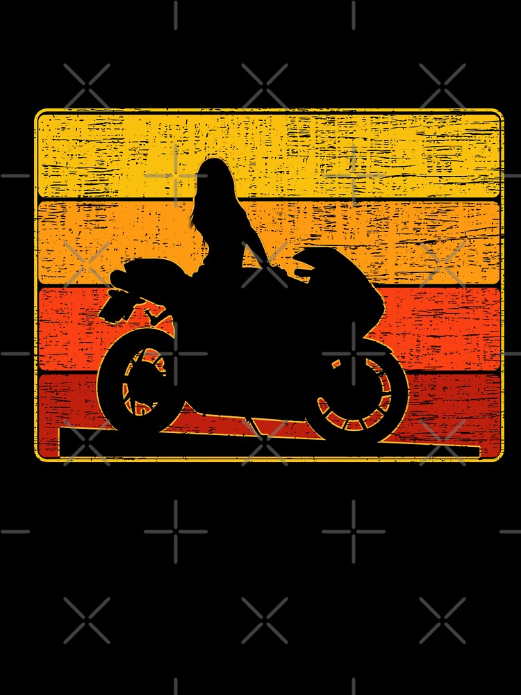 Biker Girl Motorbike Vintage by 74ninetees