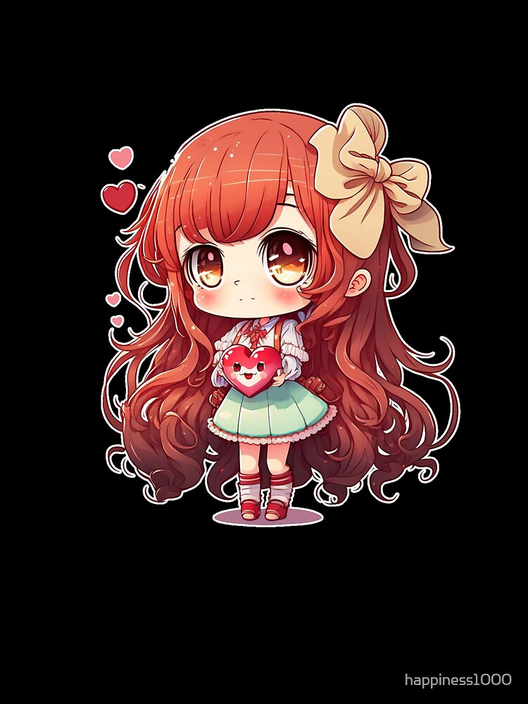 Valentine's Day Gifts, Love Gifts, Be Mine, Be my Valentine, Valentine Chibi, Valentine for Teens by happiness1000
