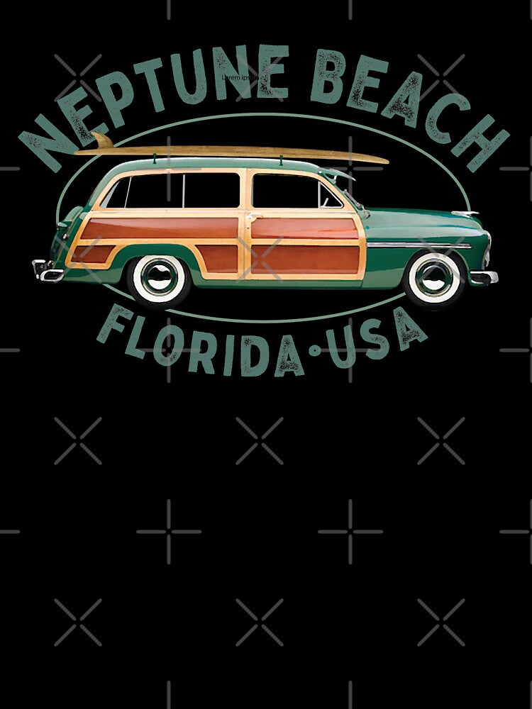 Neptune Beach Florida Vintage Surfing by Futurebeachbum