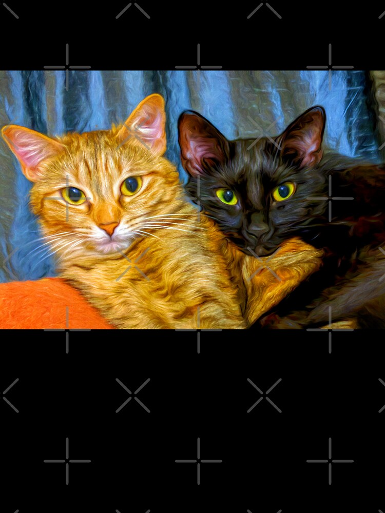 Best Friends - 2 Cats Fine Art Oil Painting by Epitome Girl