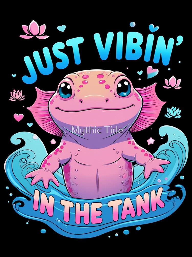 Axolotl T-Shirt – Cute Funny Amphibian Design, Pastel Kawaii Style by Mythic Tide