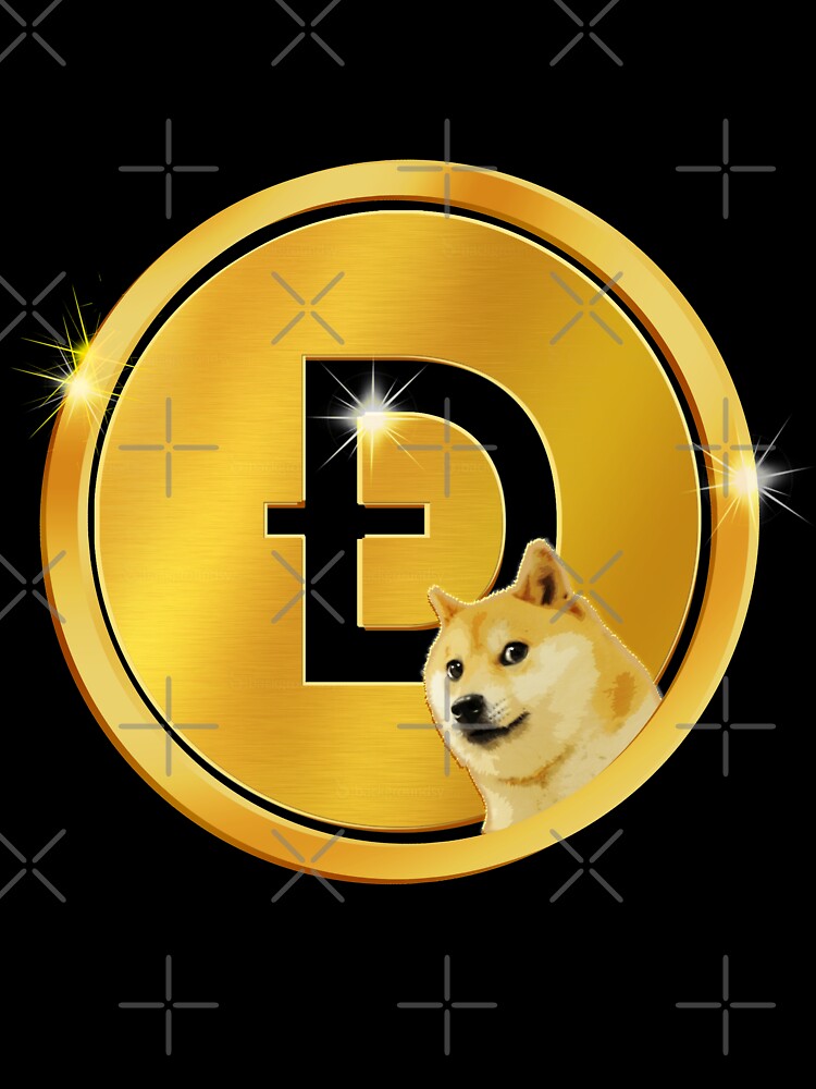 Golden Dogecoin Currency Emblem - Vibrant Canary Yellow Crypto Art by Art-PraveenRai