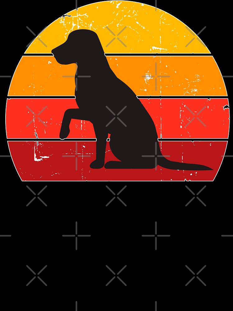 retro sunset with dog silhouette by erozzz