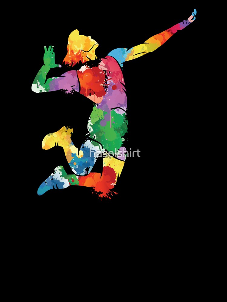 Volleyball Sport Lover Abstract Volleyball Player Gift by haselshirt