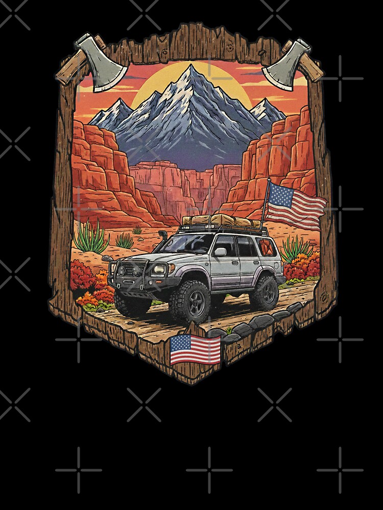 American Mountain Canyon Off-Road Adventure – 4x4 SUV Camping Badge by SasquatchTrail