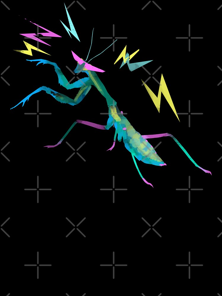 Blue Praying Mantis in Zoomer Shades by techno-mantis