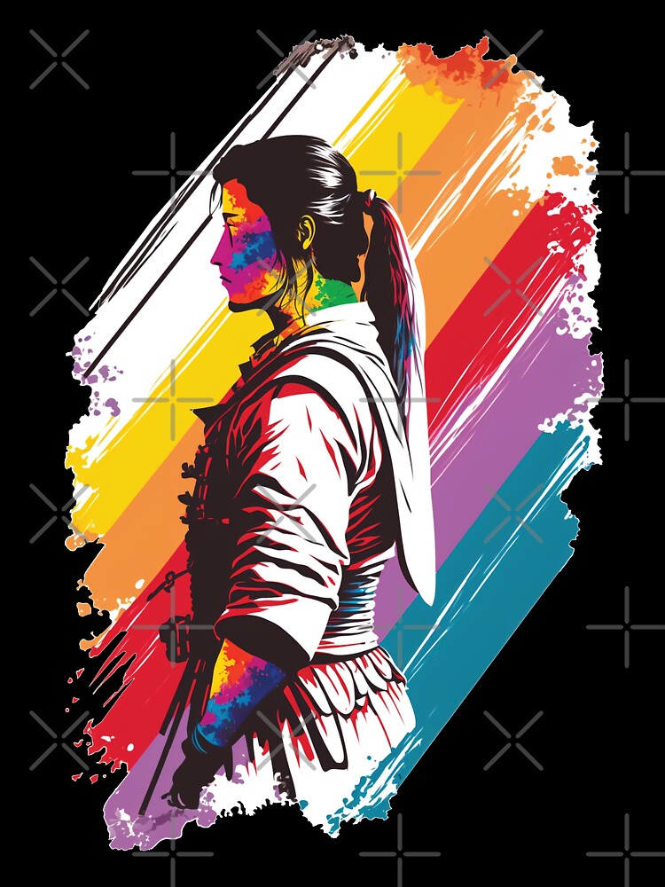 Rainbow Karate Female Fighter - Martial Arts Pride by RailoImage