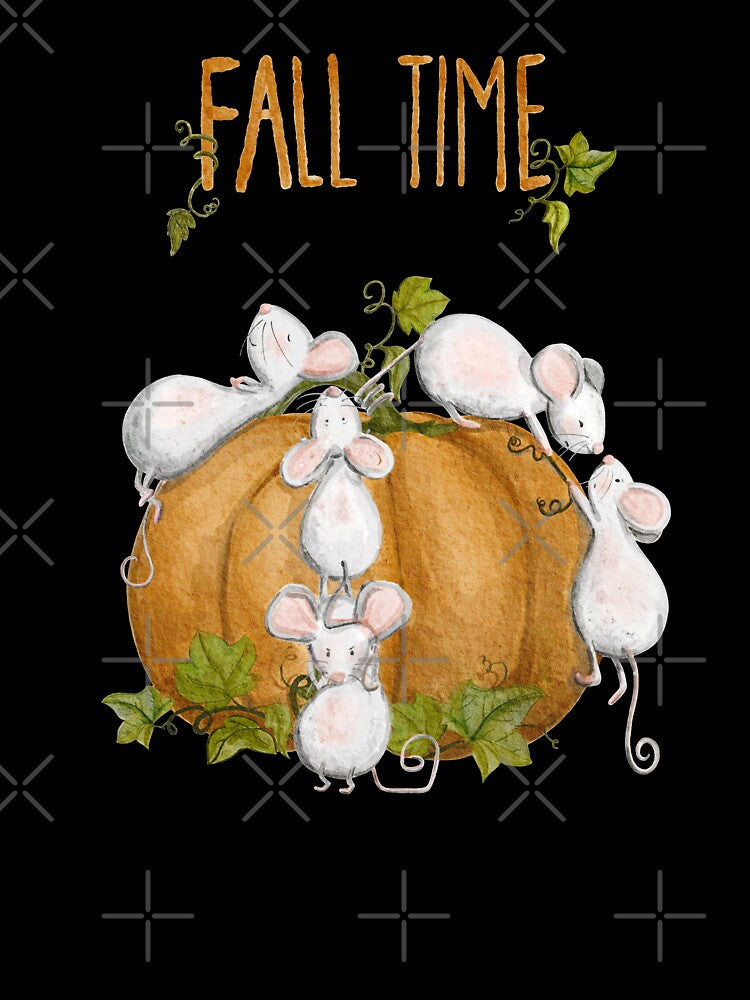 Fall Time Hello Pumpkin Autumn watercolor classic by Anya Illustration Studio