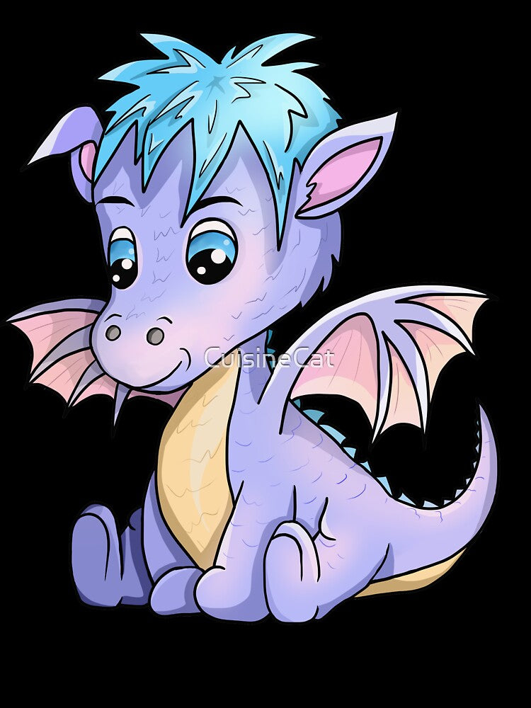 baby dragon cute purple by CuisineCat