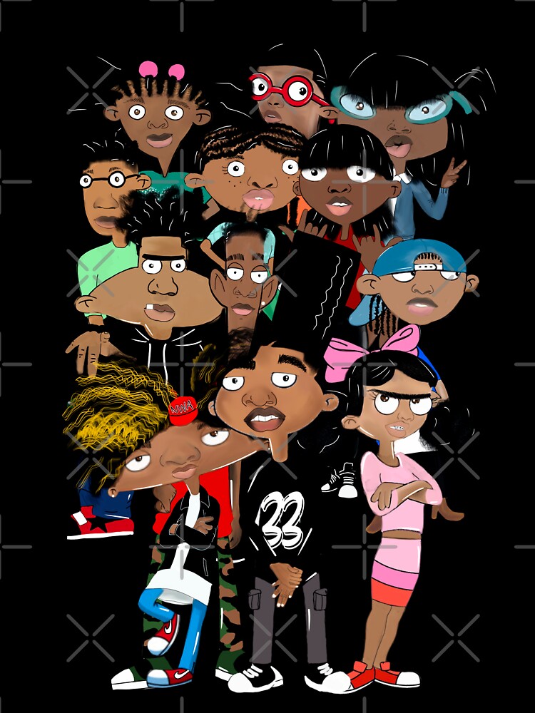 90s Cartoon Afro Kids by Dashtattoos