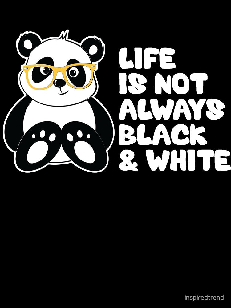 Panda bear ife is not black and white by inspiredtrend