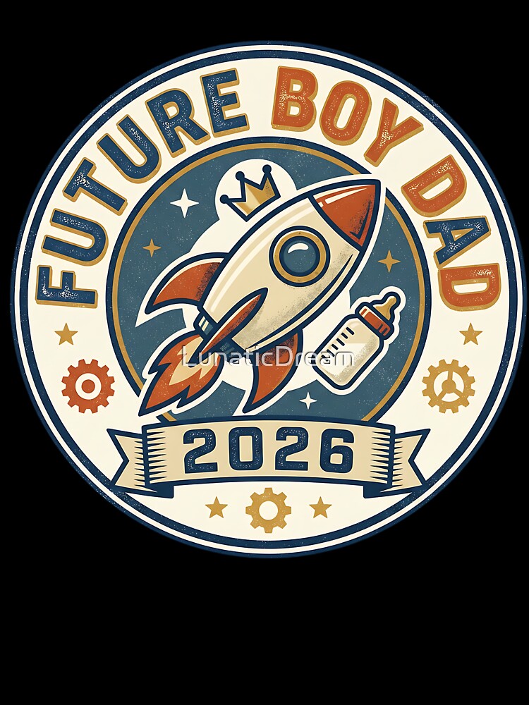 Future Boy Dad 2026 Expecting Father Apparel by LunaticDream