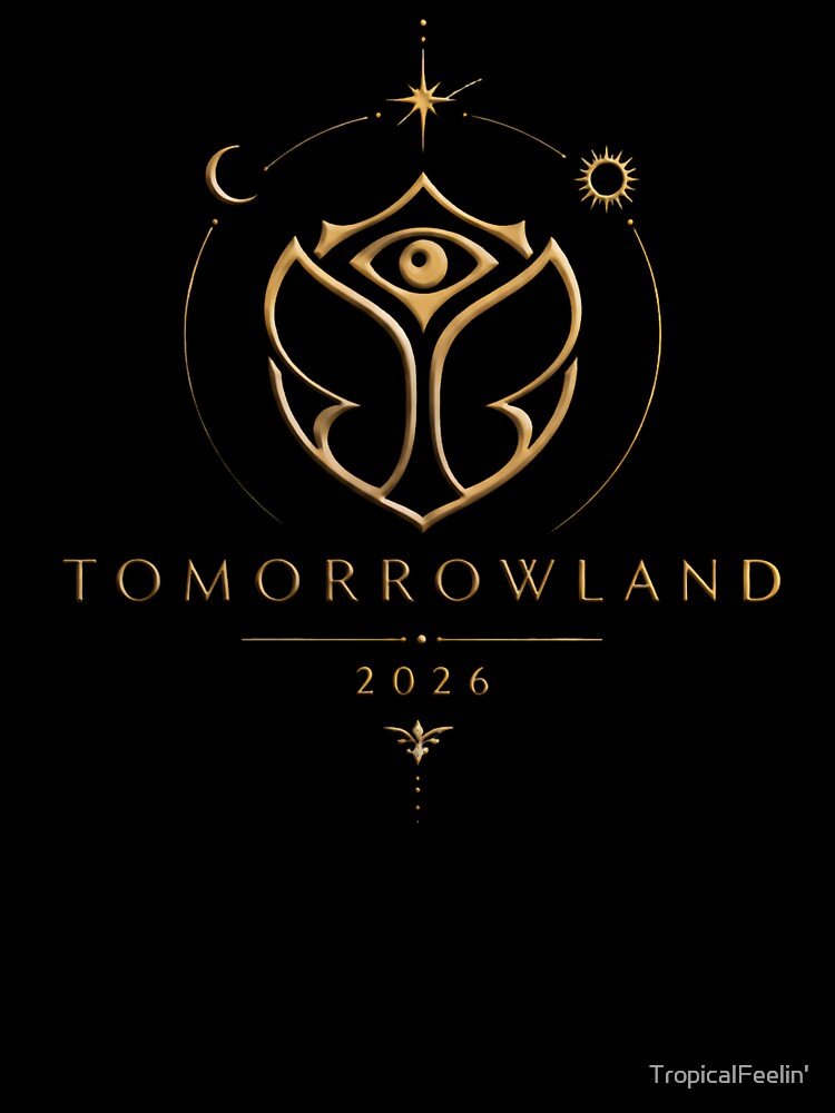 Tomorrowland 2026 Dream Festival Logo | EDM Fantasy Gold Minimalist Design by TropicalFeelin'