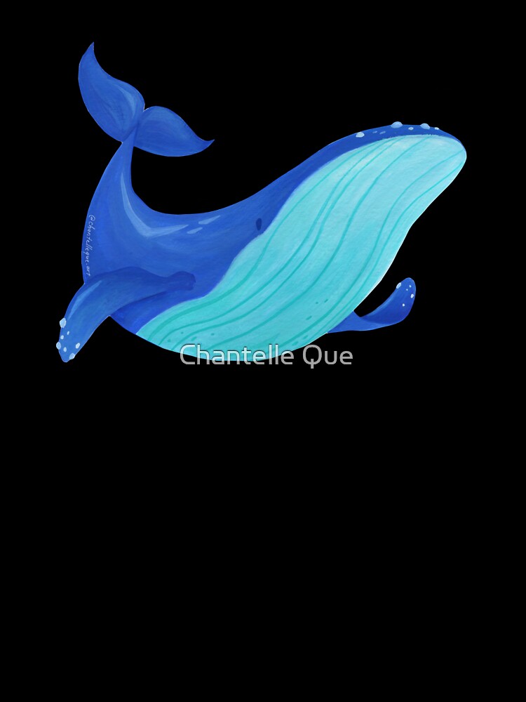 Blue Whale Gouache Illustration by Chantelle Que