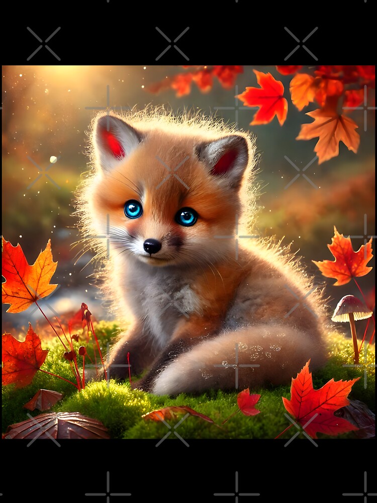 Autumn Baby Fox Magic by AI-Only Creations