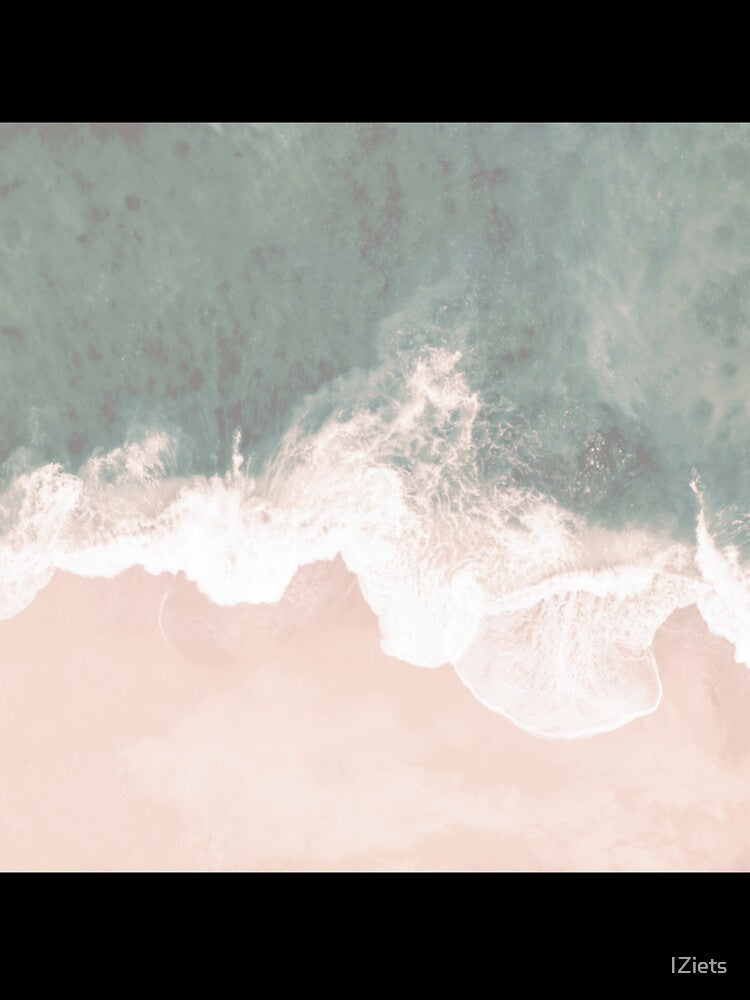 Beautiful Turquoise Ocean Lace Beach and Seashore Waves by IZiets