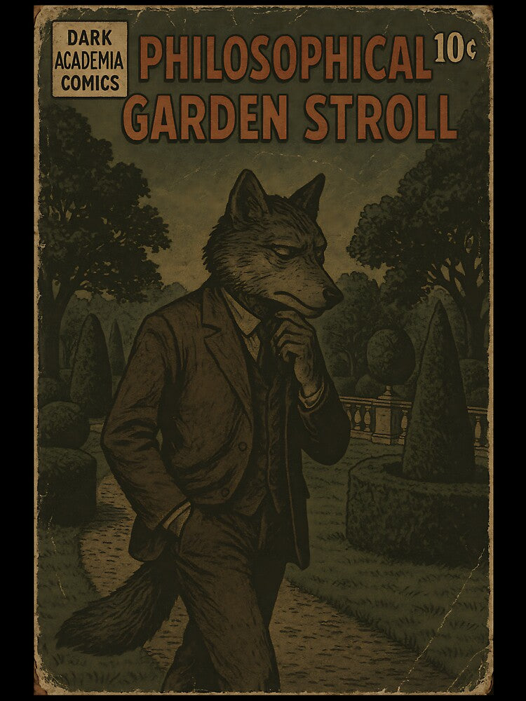Dark Academia Aesthetic: Philosophical Garden Stroll by bapupa