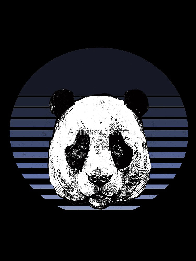 Cute Panda Vintage Bleu Style by Artistry Team