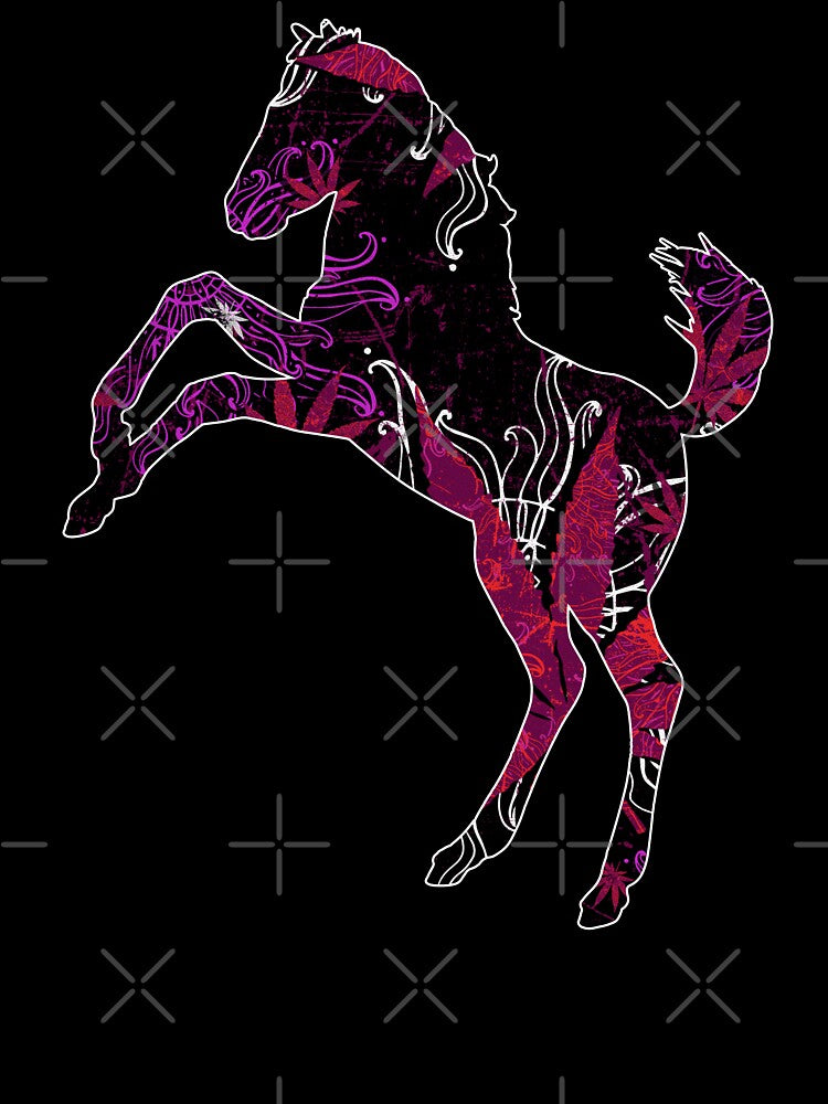 Mustang Horse Trippy Weed Pattern by SoccaTamam