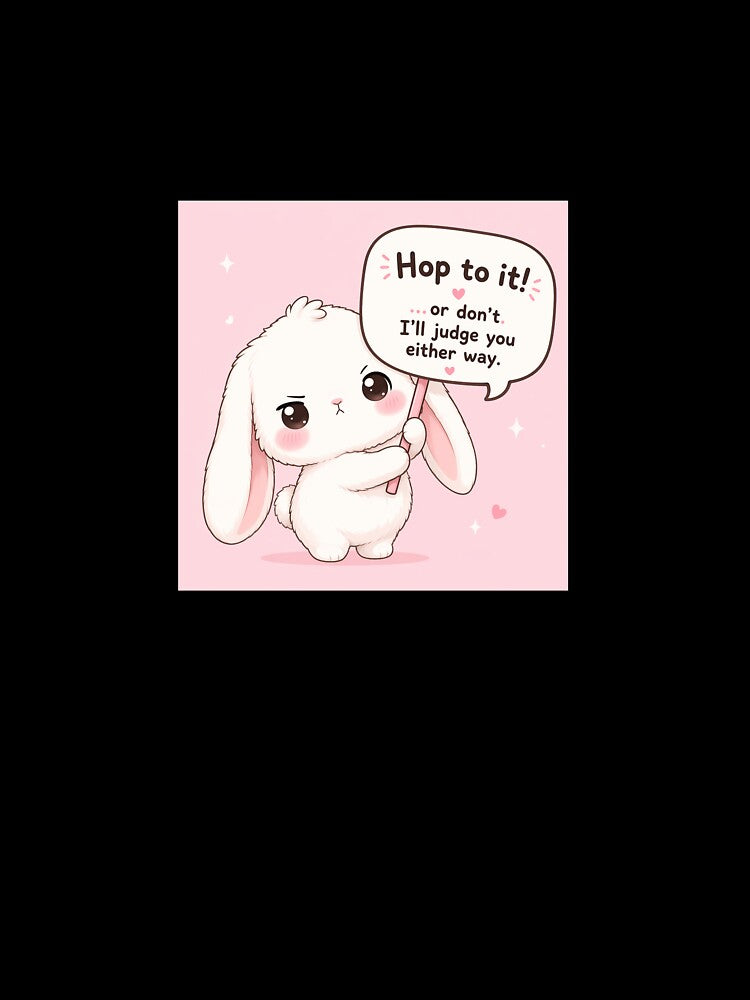 Cute Chibi Bunny - Hop to It or I'll Judge You by Sticker shop 007