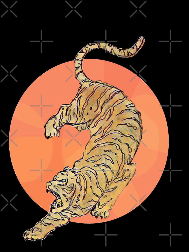Tiger red circle by Carverart