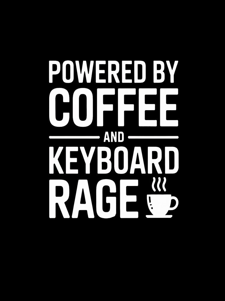 Powered by Coffee and Keyboard Rage T-Shirt | Software Engineer Gift by Professionalpun
