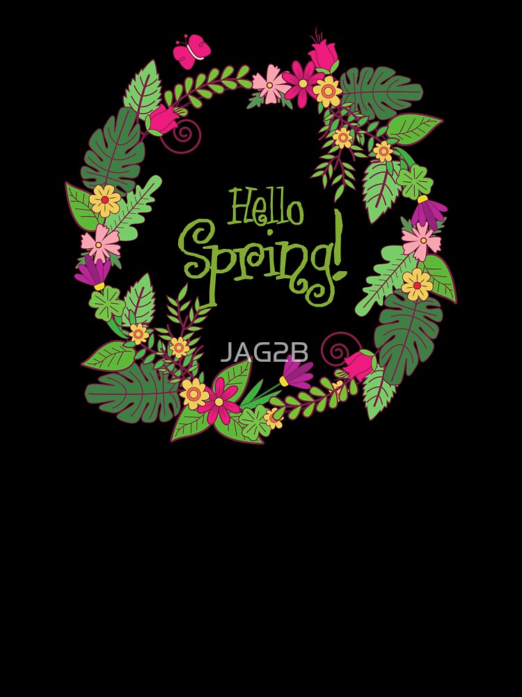 hello spring with flower crown by JAG2B