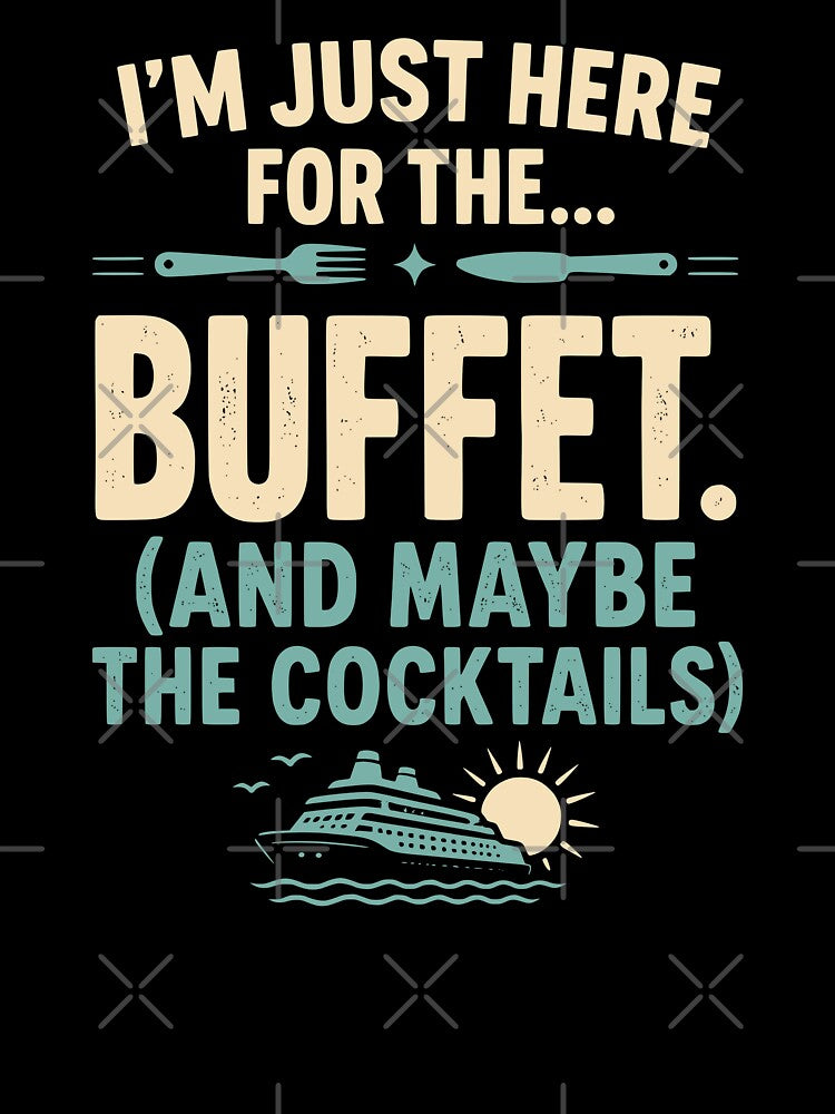 Funny Cruise Vacation Buffet and Cocktails Vintage by Imaginationbeyond